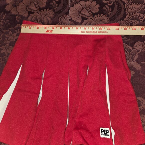 Red White School Pep Threads Cheerleading Cheer Uniform Size 10 Belt Not Include - Picture 9 of 10